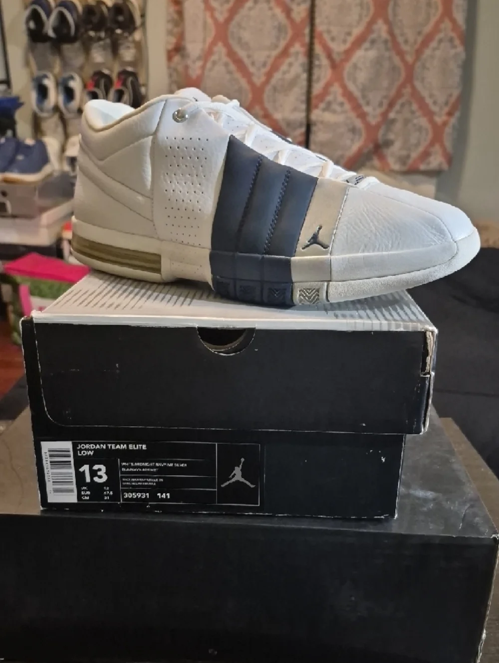 Jordan Team Elite Low Rare 'White Midnight Navy' (2002) EUC W/OG BOX
